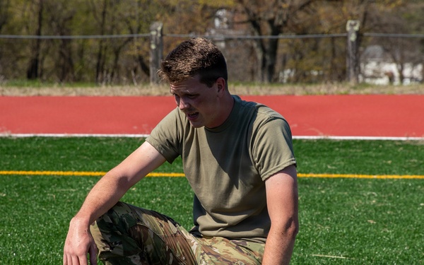 Soldier Prepares for Event