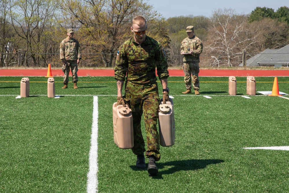 Estonian Soldier Performs Water Can Carry