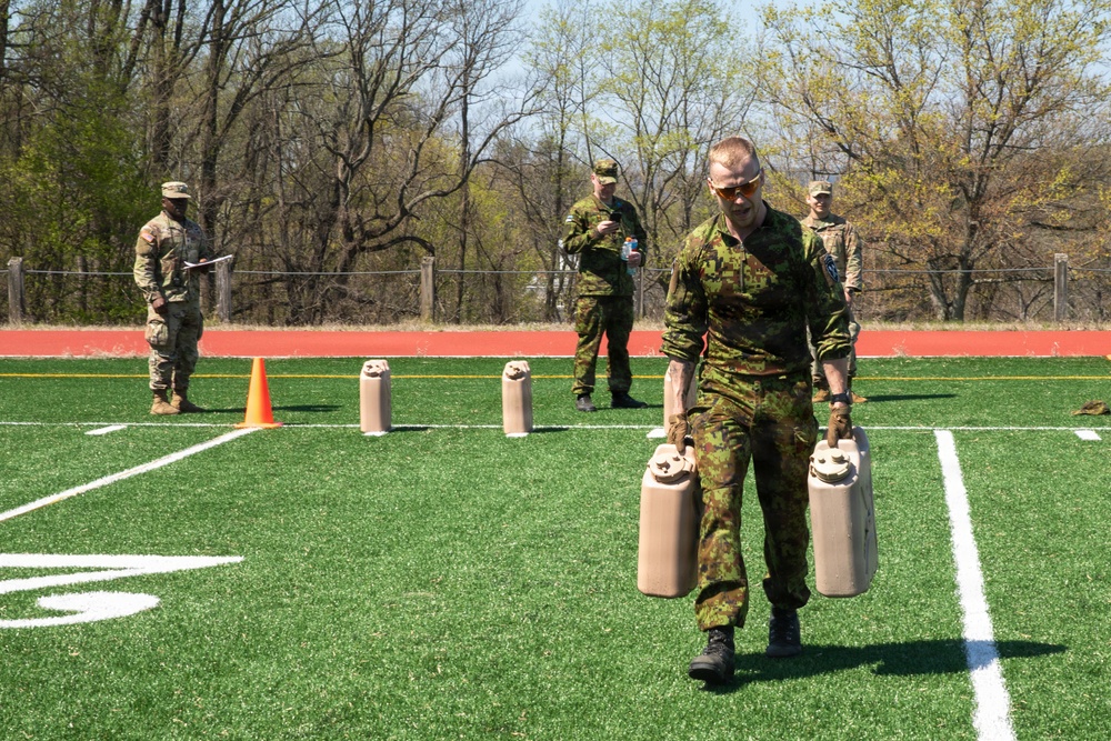 Estonian Soldier Performs Water Can Carry