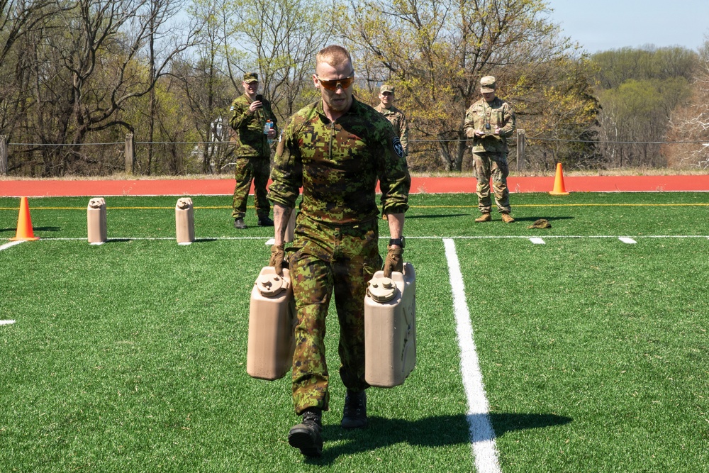 Estonian Soldier Performs Water Can Carry
