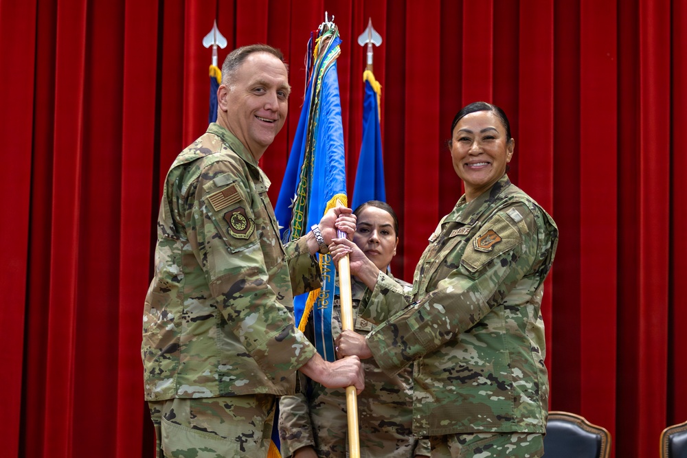 Passing the Torch: 452d AMW Welcomes Incoming Command Chief