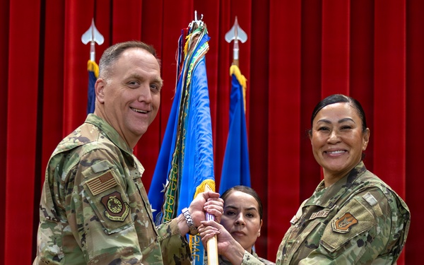 Passing the Torch: 452d AMW Welcomes Incoming Command Chief