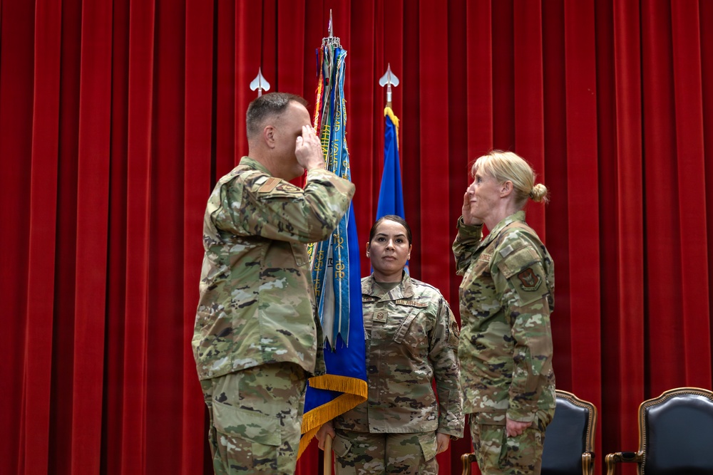 Passing the Torch: 452d AMW Welcomes Incoming Command Chief