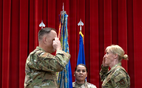 Passing the Torch: 452d AMW Welcomes Incoming Command Chief