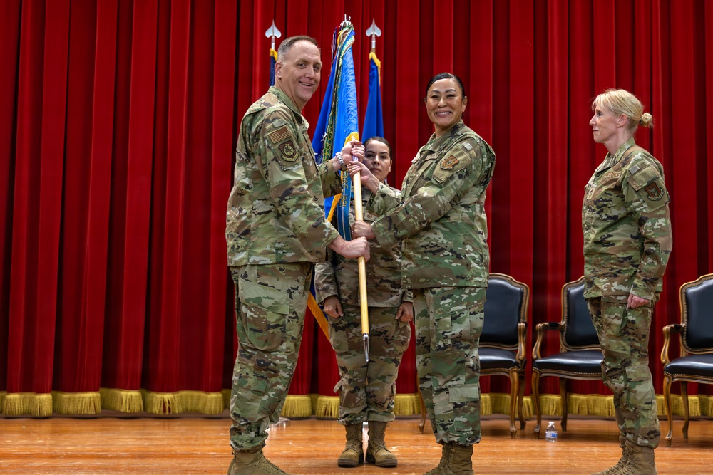 Passing the Torch: 452d AMW Welcomes Incoming Command Chief