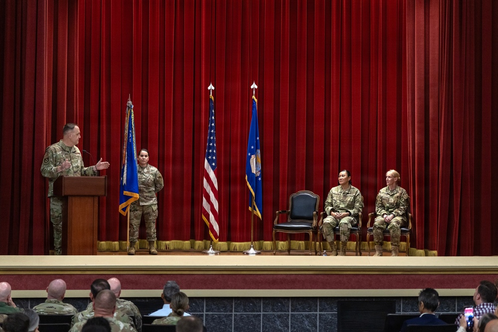Passing the Torch: 452d AMW Welcomes Incoming Command Chief