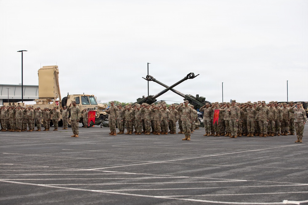 The 1-487th Field Artillery Regiment Change of Command Ceremony