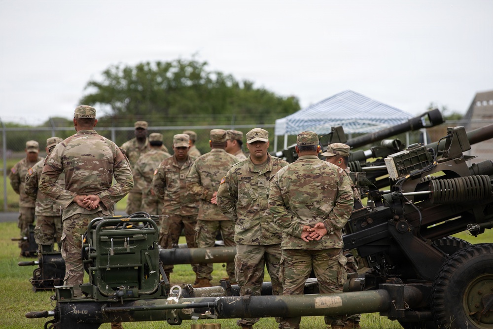 The 1-487th Field Artillery Regiment Change of Command