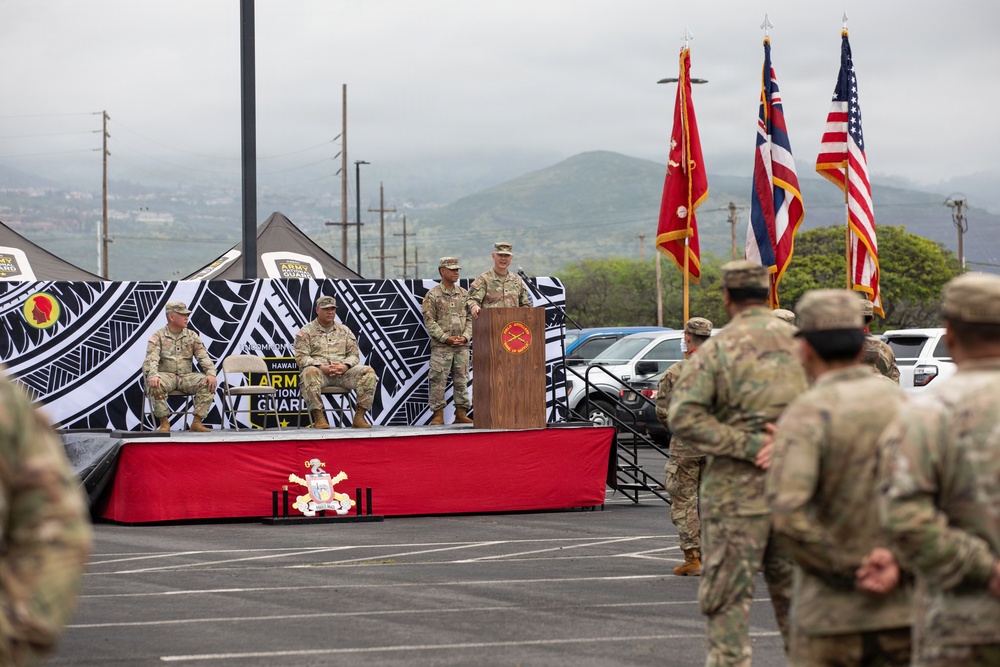 The 1-487th Field Artillery Regiment Change of Command