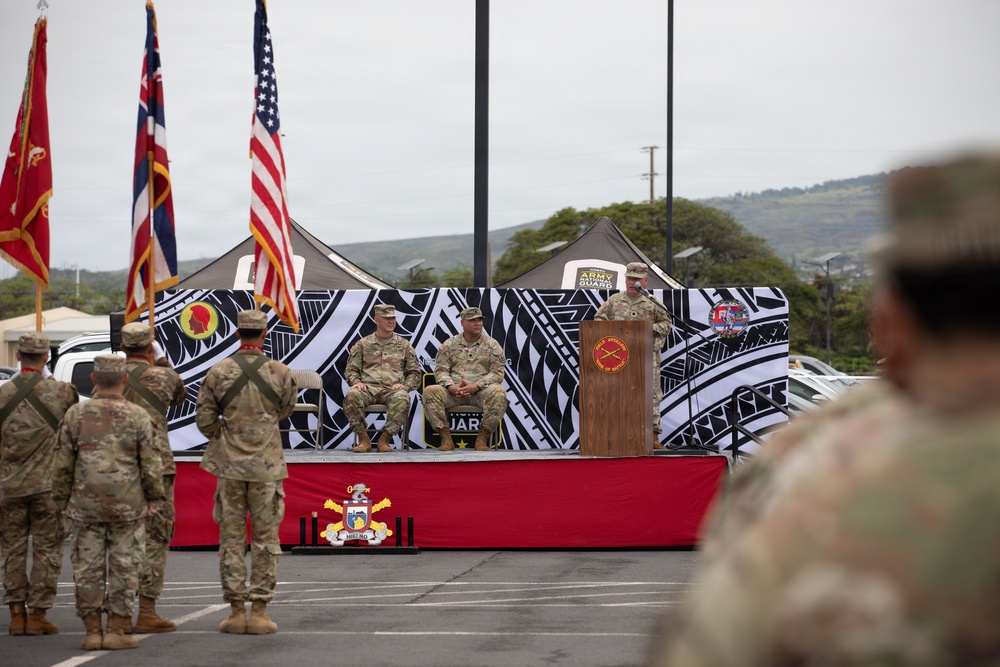 The 1-487th Field Artillery Regiment Change of Command