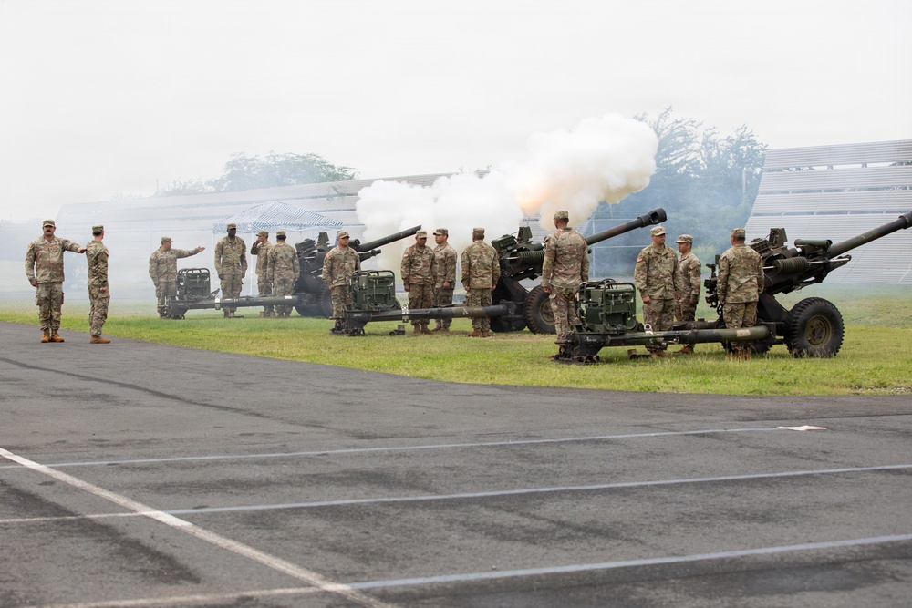 The 1-487th Field Artillery Regiment Change of Command Ceremony