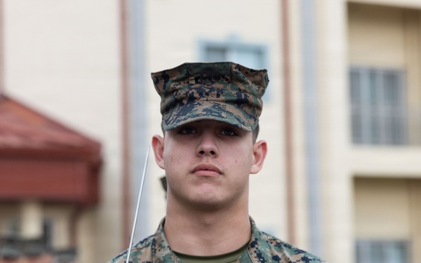 U.S. Marines with Corporals Course 2-26 Rehearse Sword Manual and Guidon