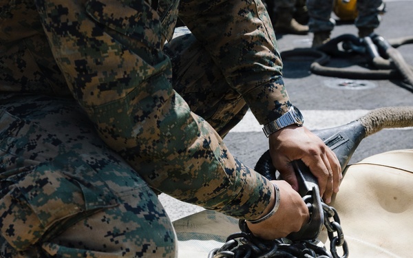 11th MEU Marines Conduct Cargo Loading Exercise Aboard USS Portland