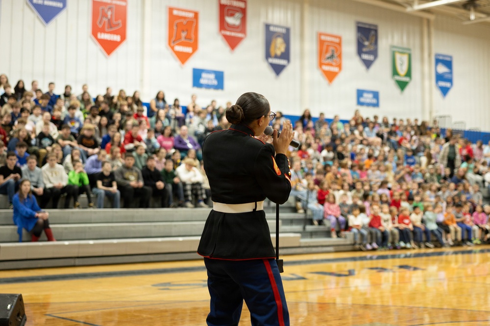 Marine Band San Diego Performs at Random Lake High School