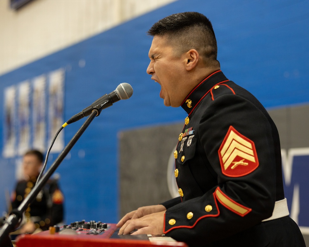 Marine Band San Diego Performs at Random Lake High School