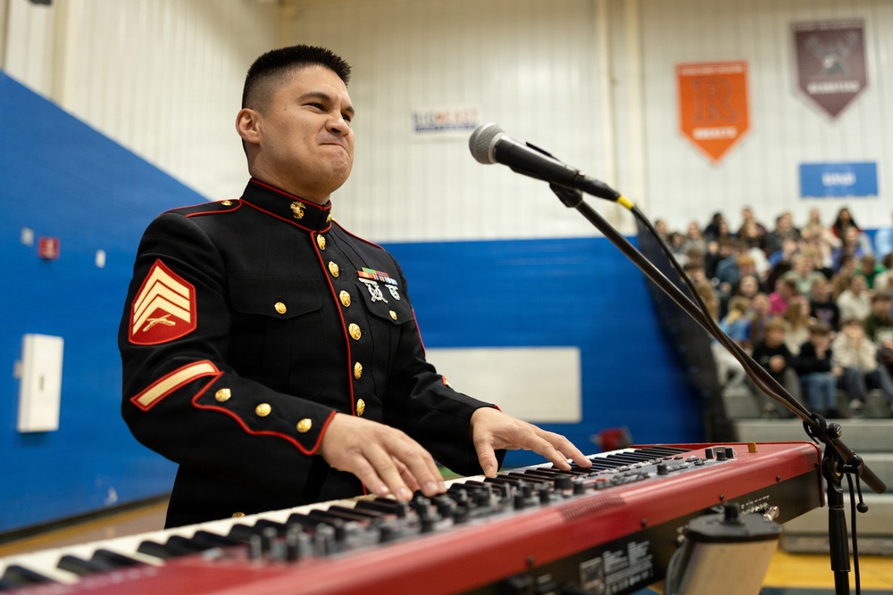 Marine Band San Diego Performs at Random Lake High School