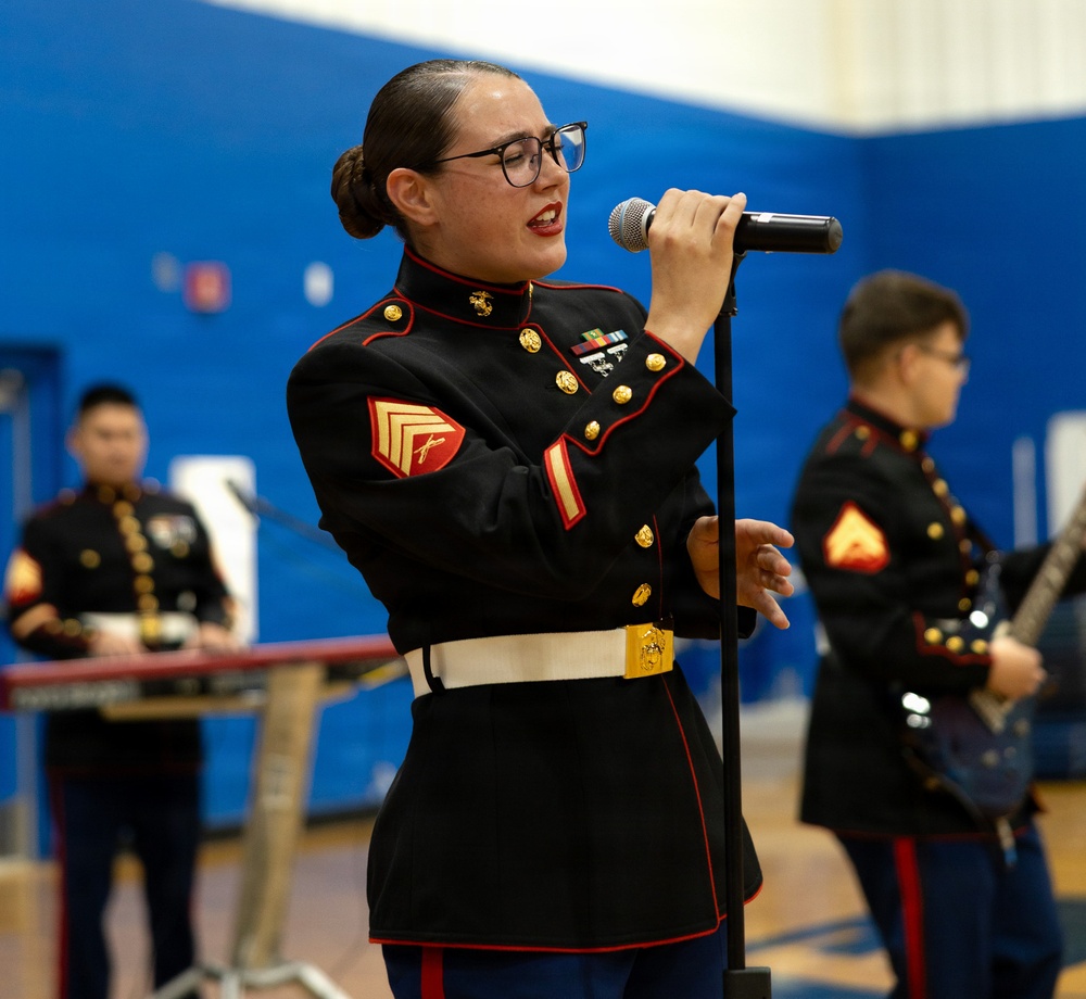Marine Band San Diego Performs at Random Lake High School