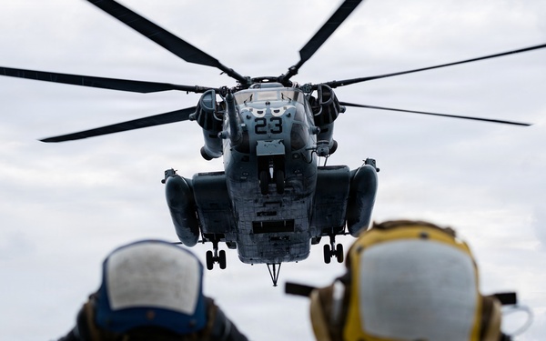 11th MEU Marines, Sailors Conduct Flight Operations Aboard USS Portland