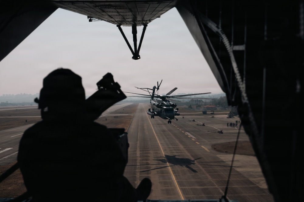 HMH-466, ROK Marine Corps practice aerial gunnery