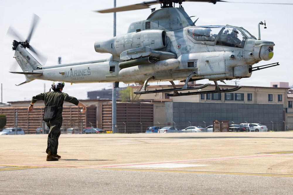HMLA-369 departs Osan Air Base