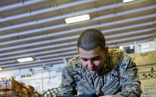 11th MEU Marines Conduct an Unmanned Aircraft System Demonstration Aboard USS Boxer