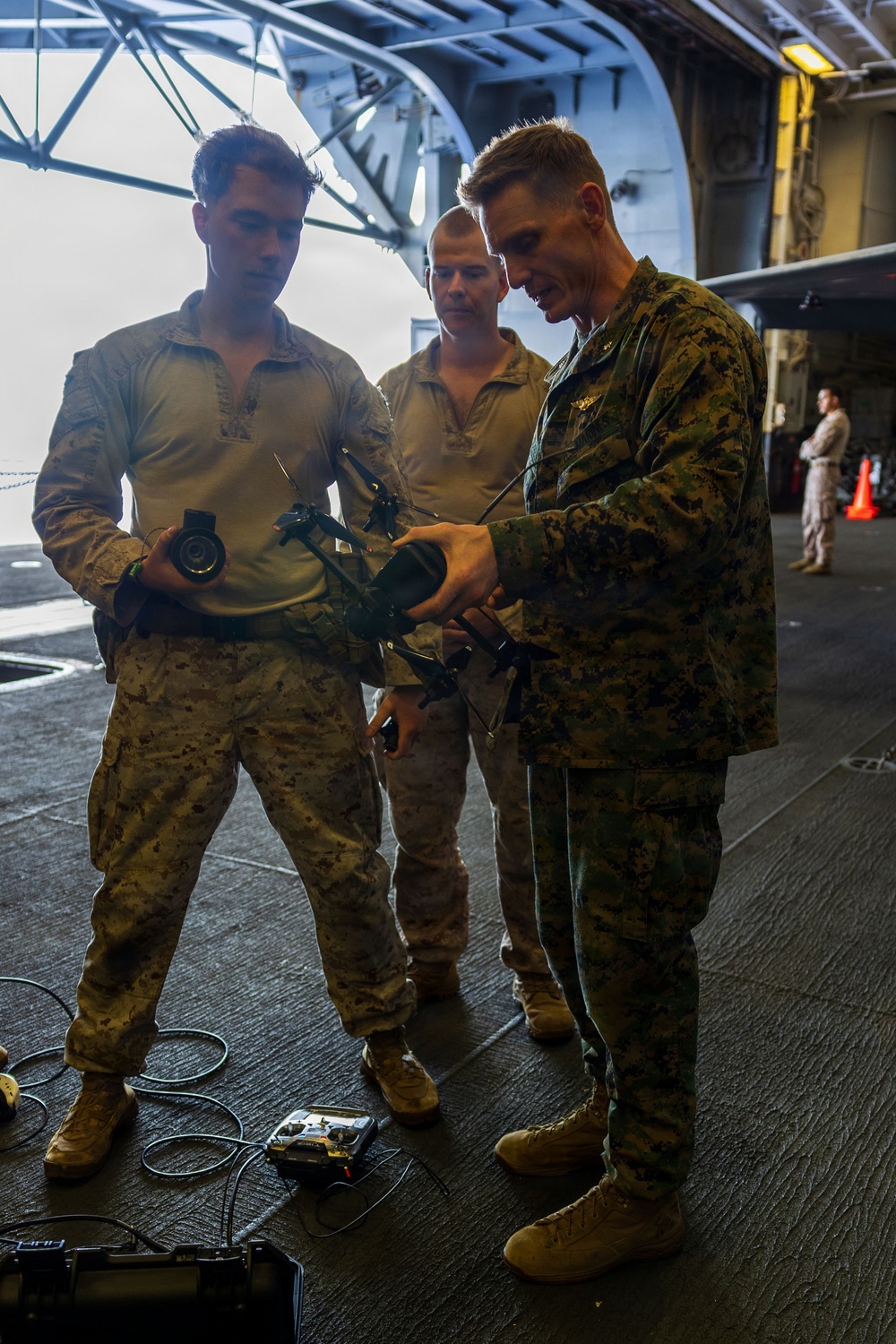 11th MEU Marines Conduct an Unmanned Aircraft System Demonstration Aboard USS Boxer