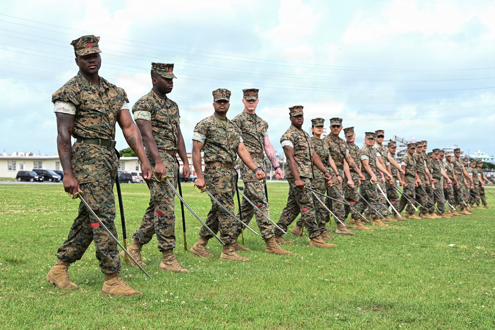 3rd Landing Support Battalion Practices Drill Skills During Corporals Course