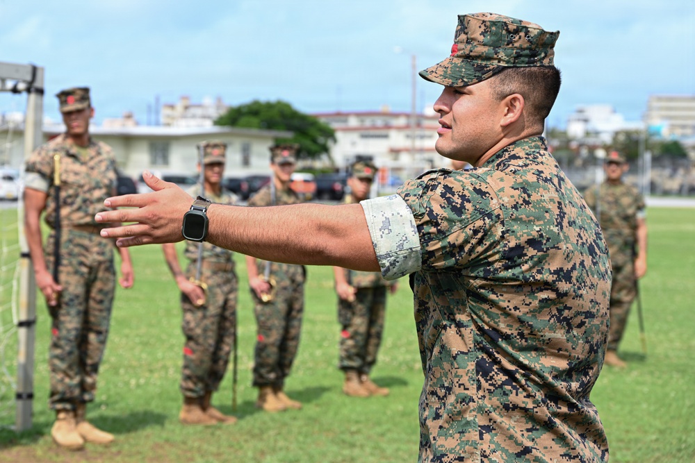 3rd Landing Support Battalion Practices Drill Skills During Corporals Course