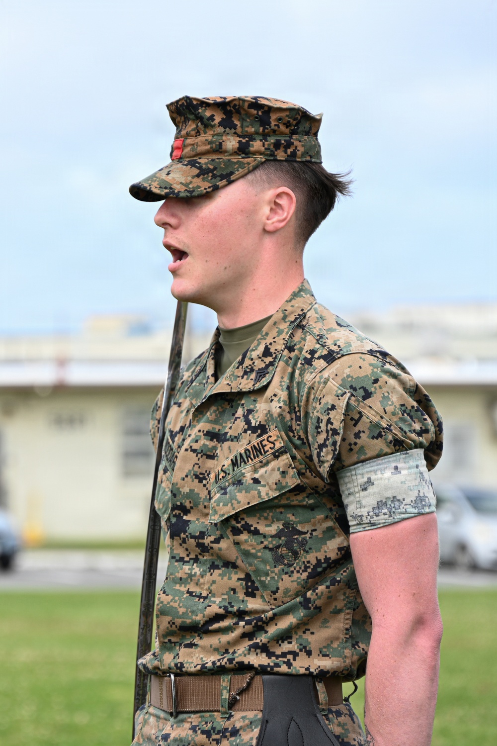 3rd Landing Support Battalion Practices Drill Skills During Corporals Course