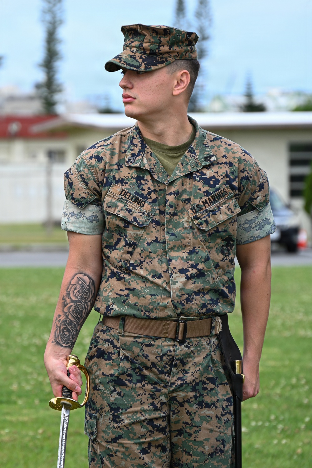 3rd Landing Support Battalion Practices Drill Skills During Corporals Course