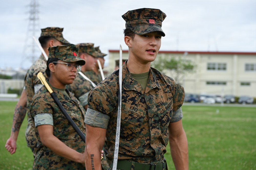 3rd Landing Support Battalion Practices Drill Skills During Corporals Course