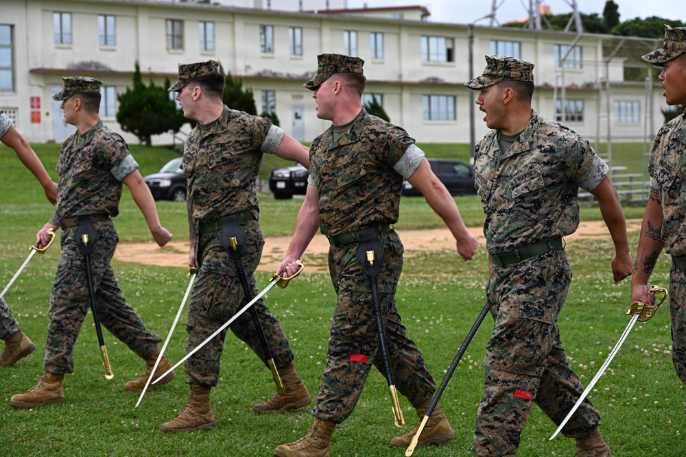 3rd Landing Support Battalion Practices Drill Skills During Corporals Course