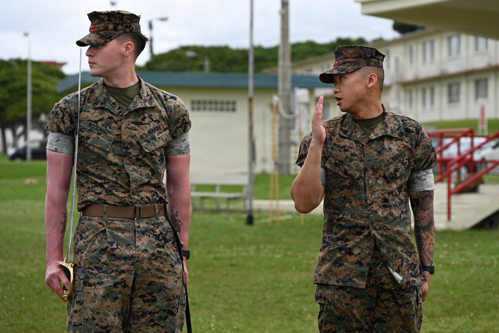 3rd Landing Support Battalion Practices Drill Skills During Corporals Course