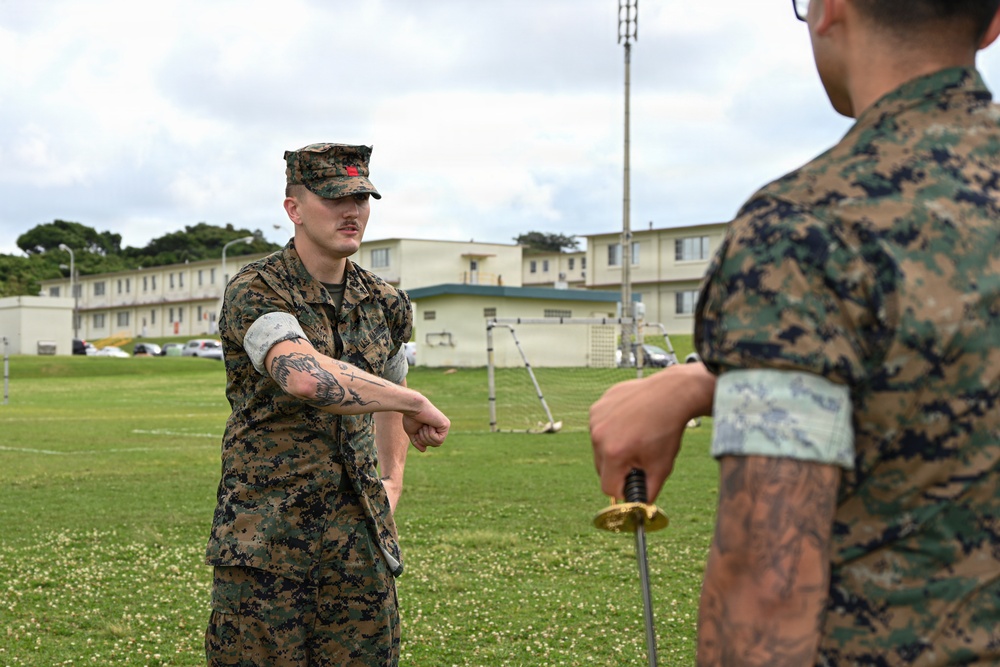 3rd Landing Support Battalion Practices Drill Skills During Corporals Course