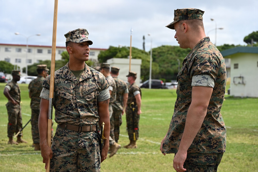 3rd Landing Support Battalion Practices Drill Skills During Corporals Course