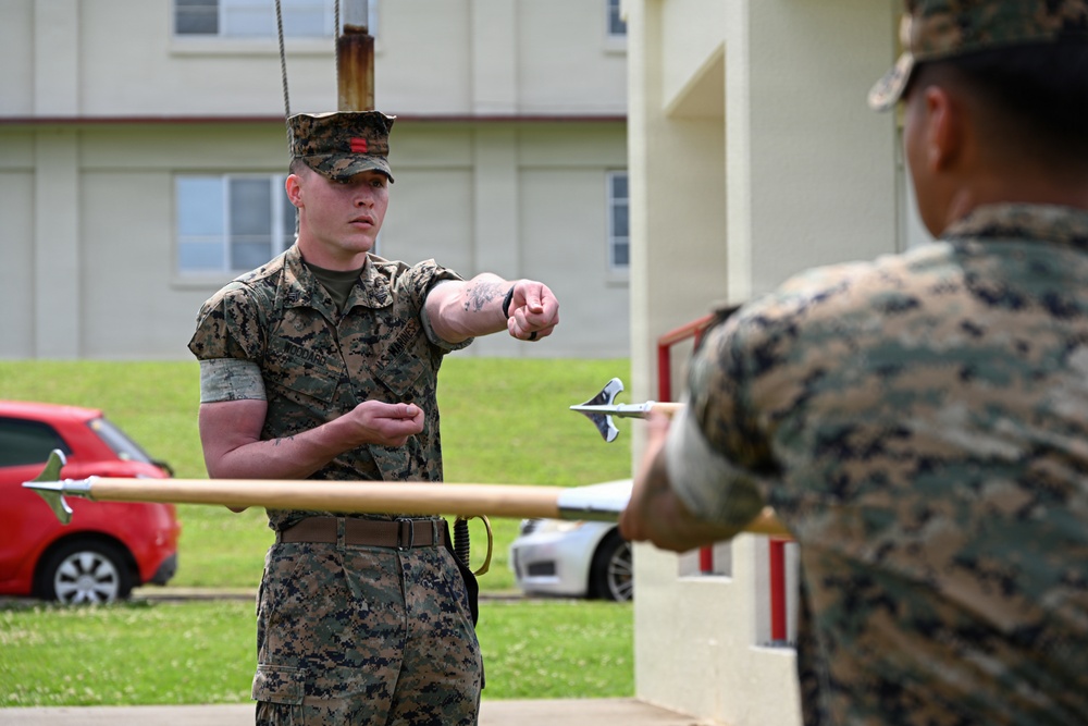 3rd Landing Support Battalion Practices Drill Skills During Corporals Course