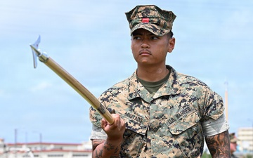 3rd Landing Support Battalion Practices Drill Skills During Corporals Course