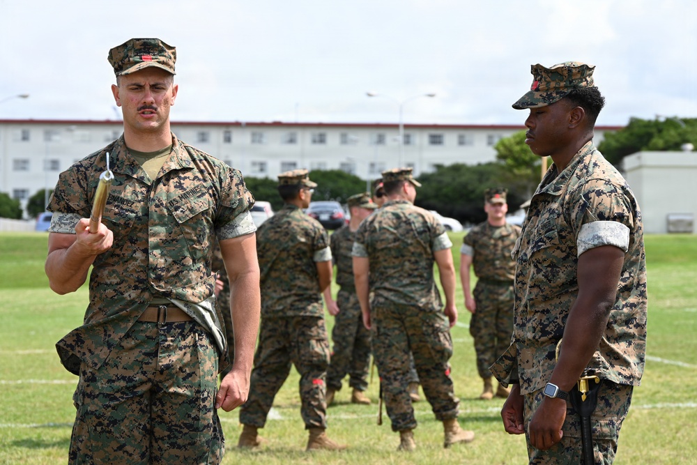 3rd Landing Support Battalion Practices Drill Skills During Corporals Course