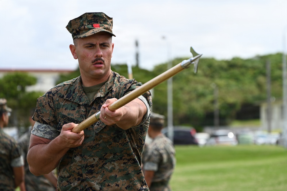 3rd Landing Support Battalion Practices Drill Skills During Corporals Course