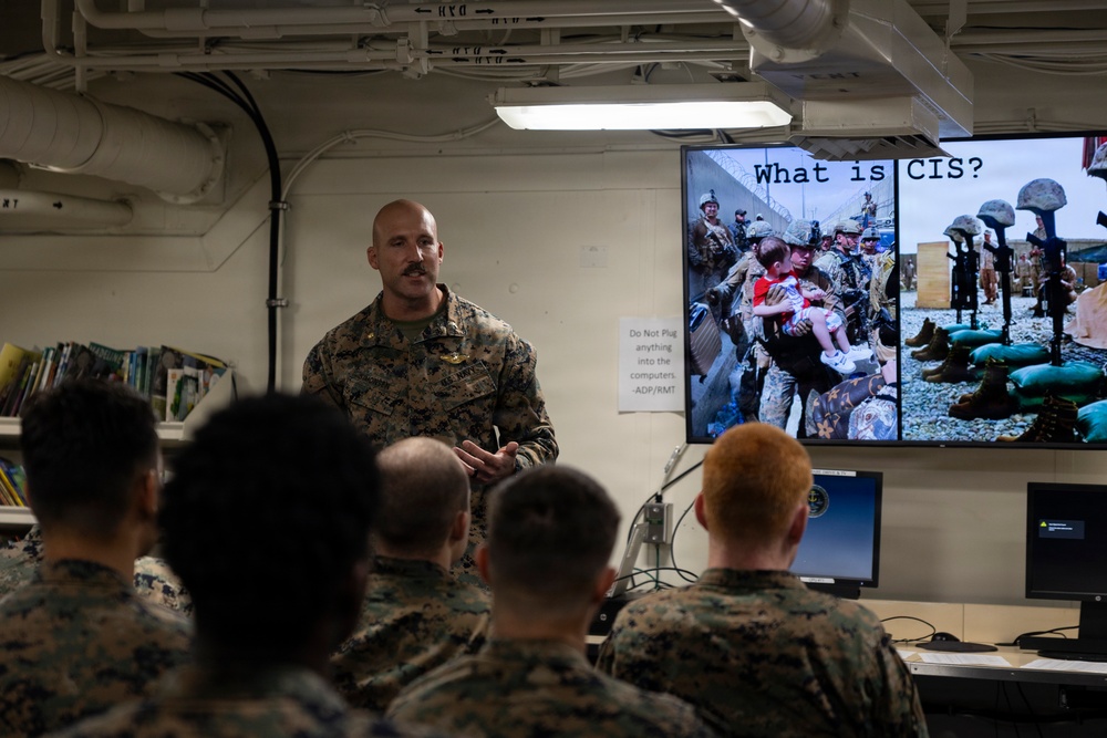 11th MEU Marines, Sailors Conduct Critical Stress Training Aboard USS Boxer