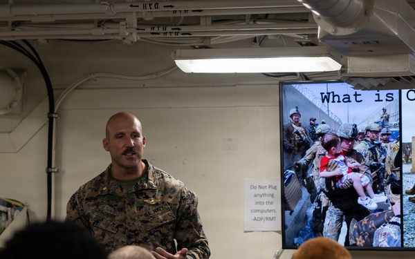 11th MEU Marines, Sailors Conduct Critical Stress Training Aboard USS Boxer