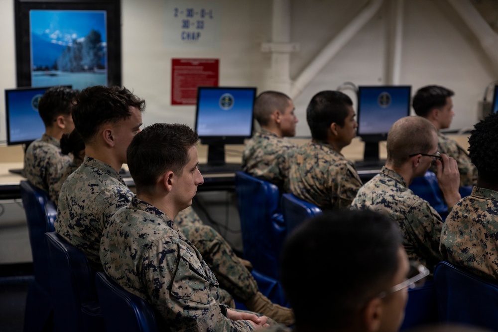 11th MEU Marines, Sailors Conduct Critical Stress Training Aboard USS Boxer