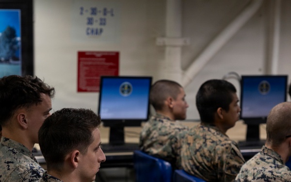 11th MEU Marines, Sailors Conduct Critical Stress Training Aboard USS Boxer