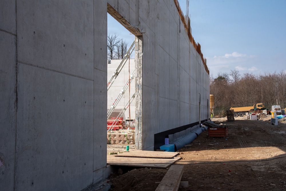 Panzer Commissary construction site on U.S. Army Garrison Stuttgart’s Panzer Kaserne