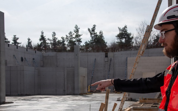 Panzer Commissary construction site on U.S. Army Garrison Stuttgart’s Panzer Kaserne