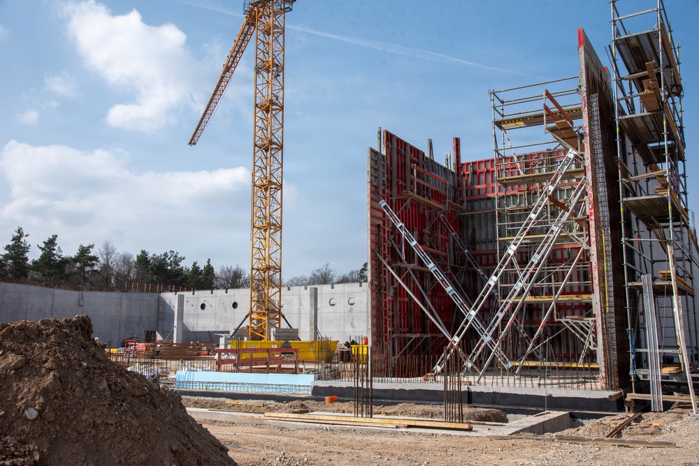 Panzer Commissary construction site on U.S. Army Garrison Stuttgart’s Panzer Kaserne