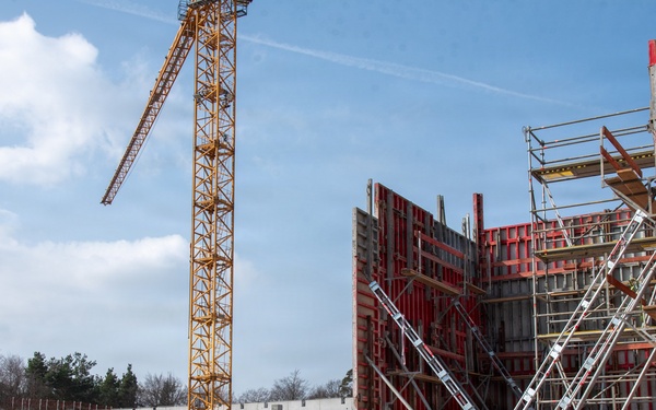 Panzer Commissary construction site on U.S. Army Garrison Stuttgart’s Panzer Kaserne