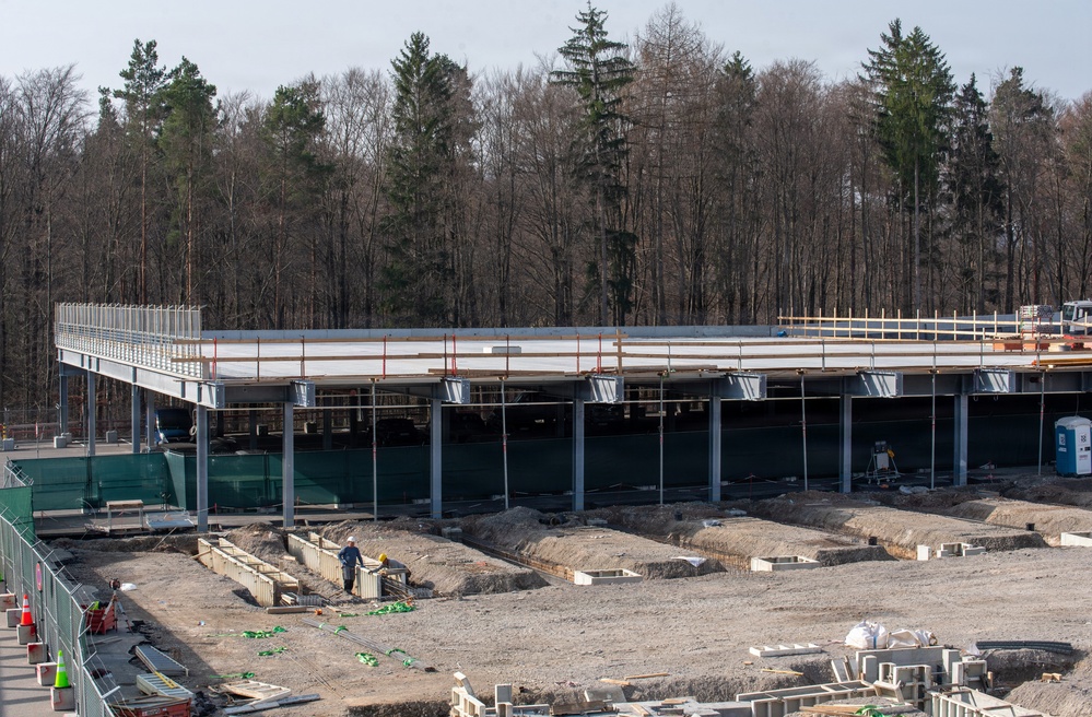 Panzer Commissary construction site on U.S. Army Garrison Stuttgart’s Panzer Kaserne