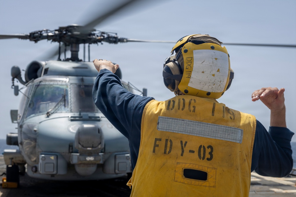 USS Delbert D. Black (DDG 119) Conducts Flight Operations