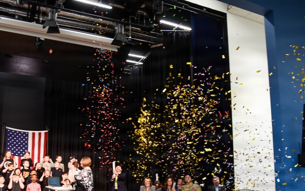 Sembach Elementary School ribbon cutting